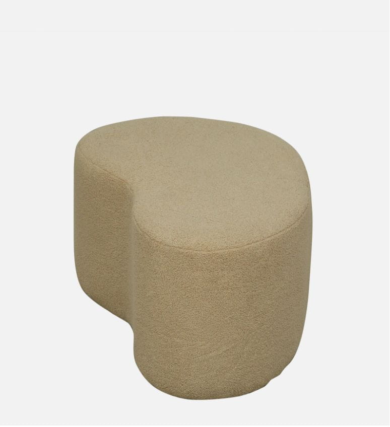 Camel Buckle Upholstered Bench with Puff for Living Room
