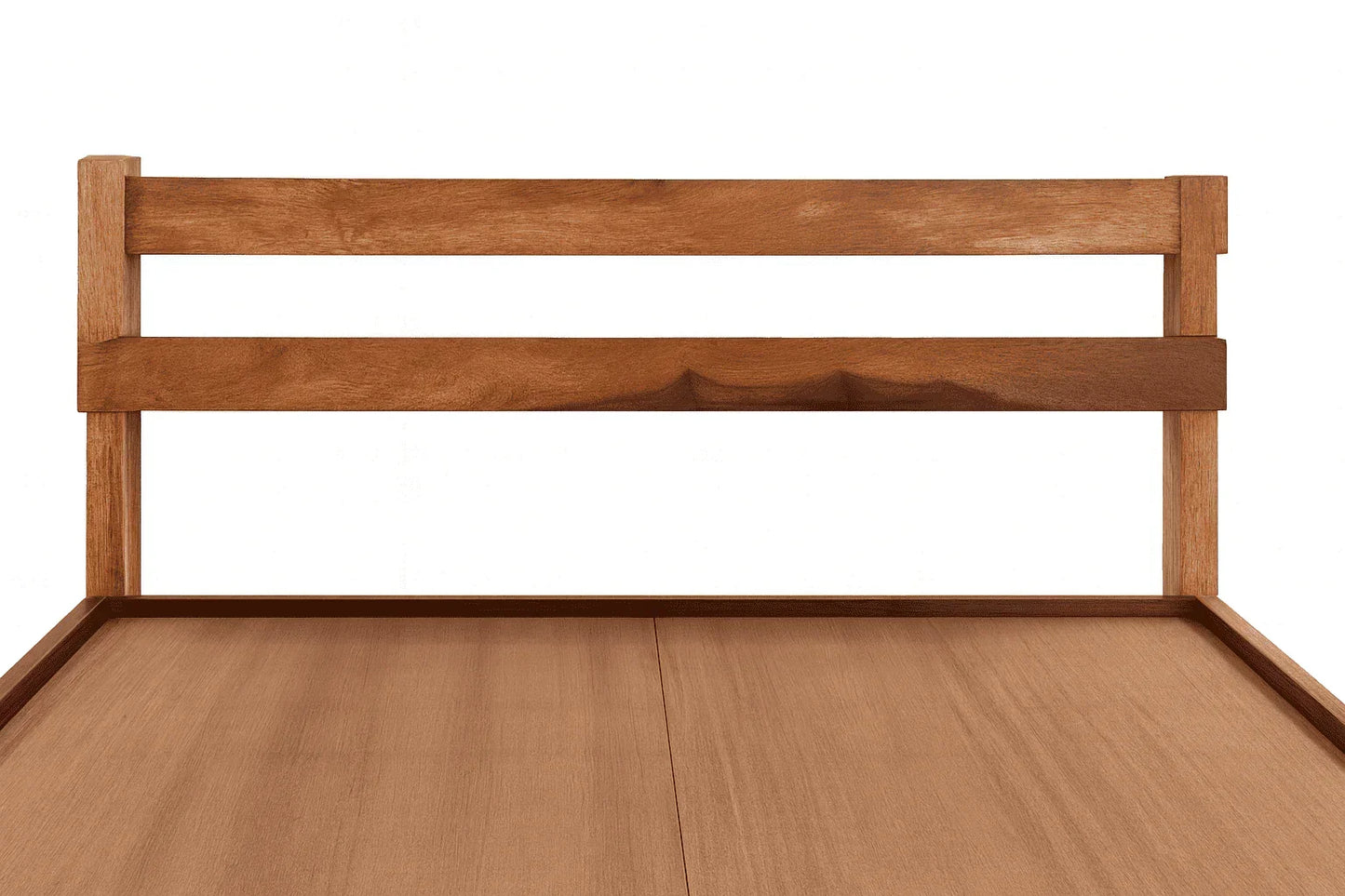 Aqua solid wood queen size bed walnut finish - Ferrowoods