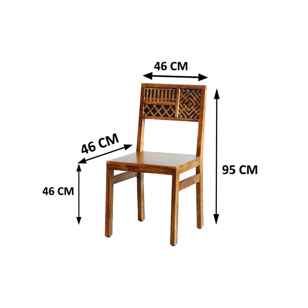 CAS SOLID WOOD SET OF 2 CHAIRS -