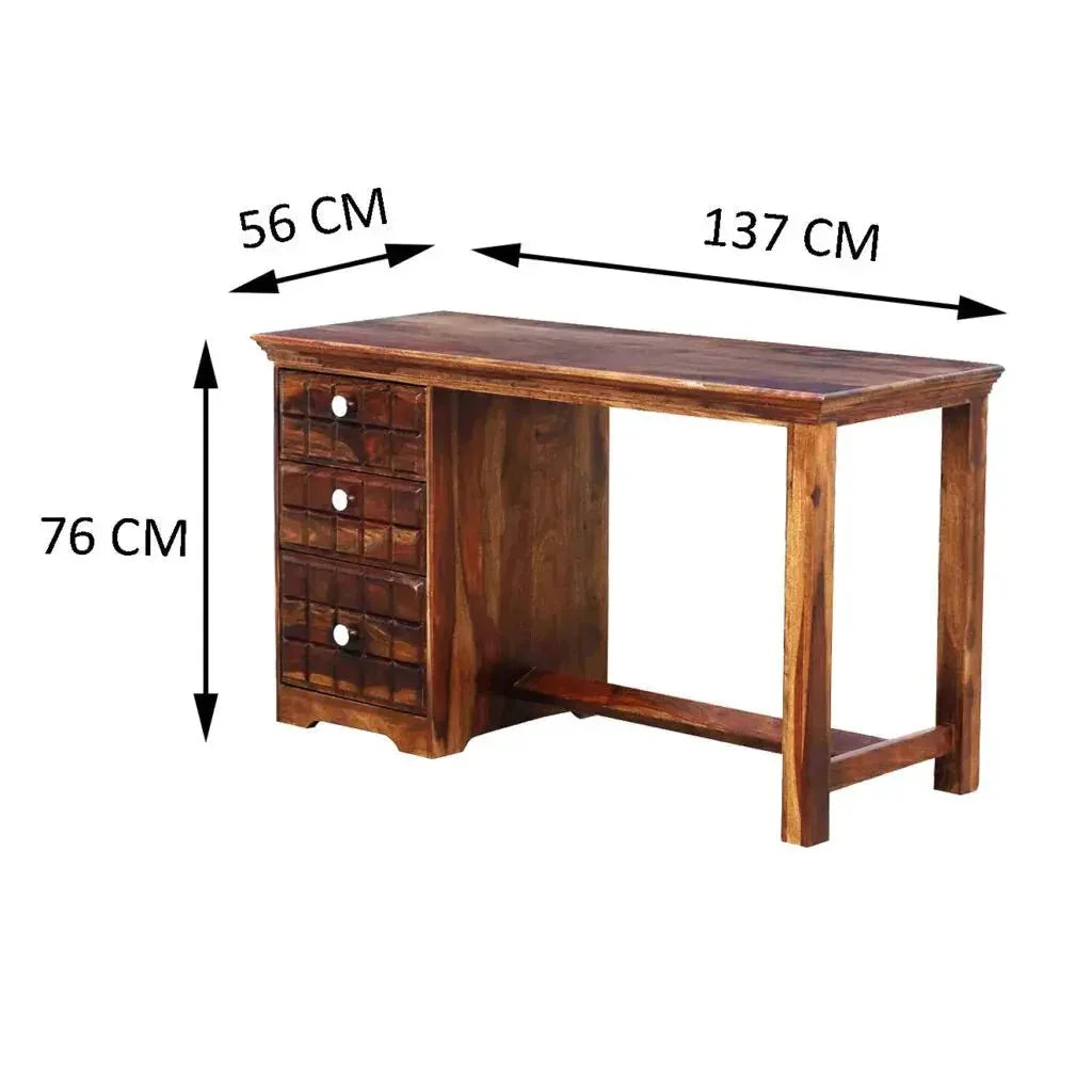 FREYA STUDY TABLE TEAK FINISH - Ferrowoods