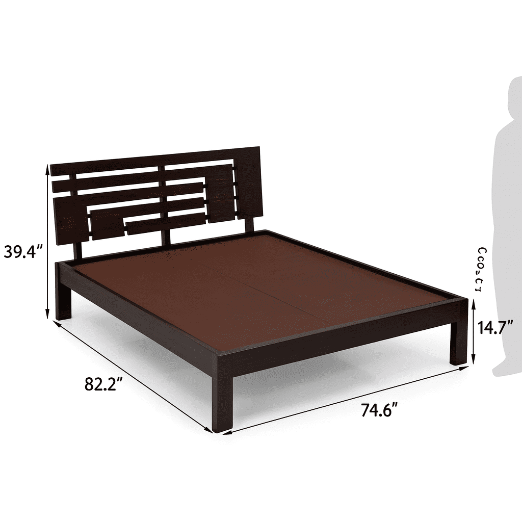 Furnitureshri solid wood king size bedFerrowoods