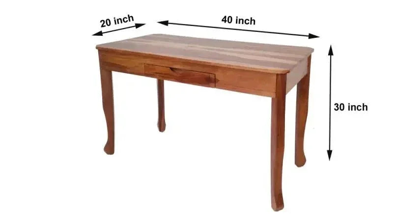 HERY SOLID WOOD STUDY TABLE IN WALNUT FINISH - Ferrowoods