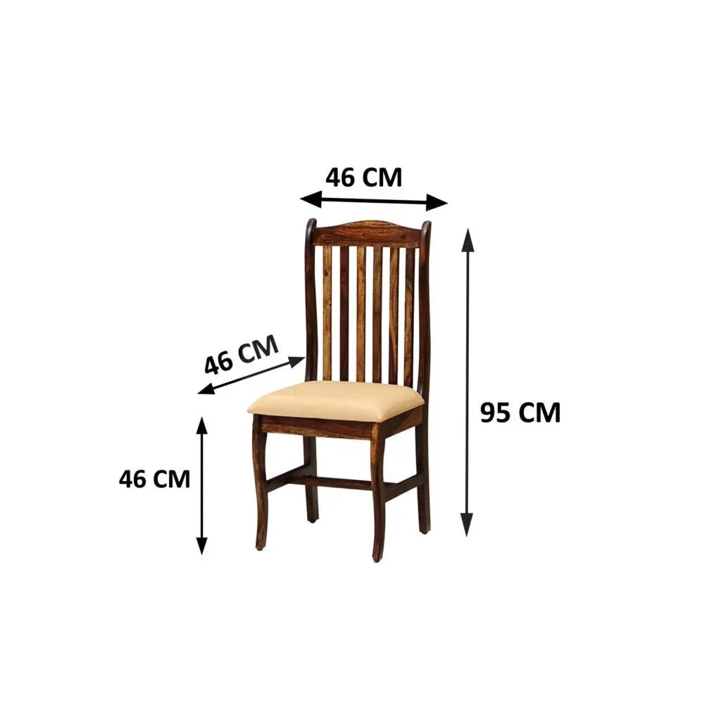 NISH SOLIDWOOD SET OF 2 CHAIRS -