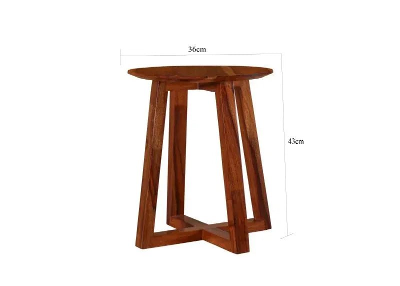RUSY END TABLE SOLID WOOD HONEY FINISH -