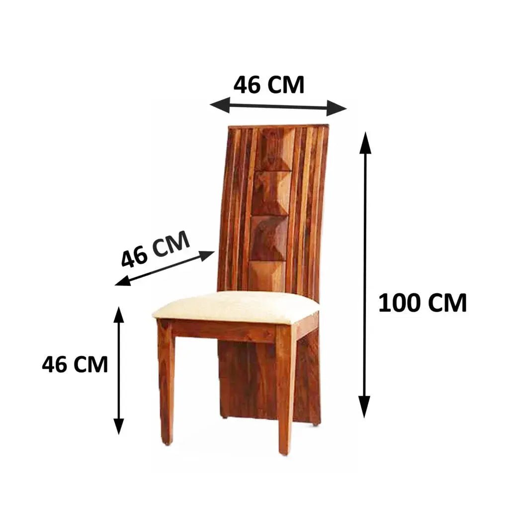 SOLID WOOD SET OF 2 CHAIRS -