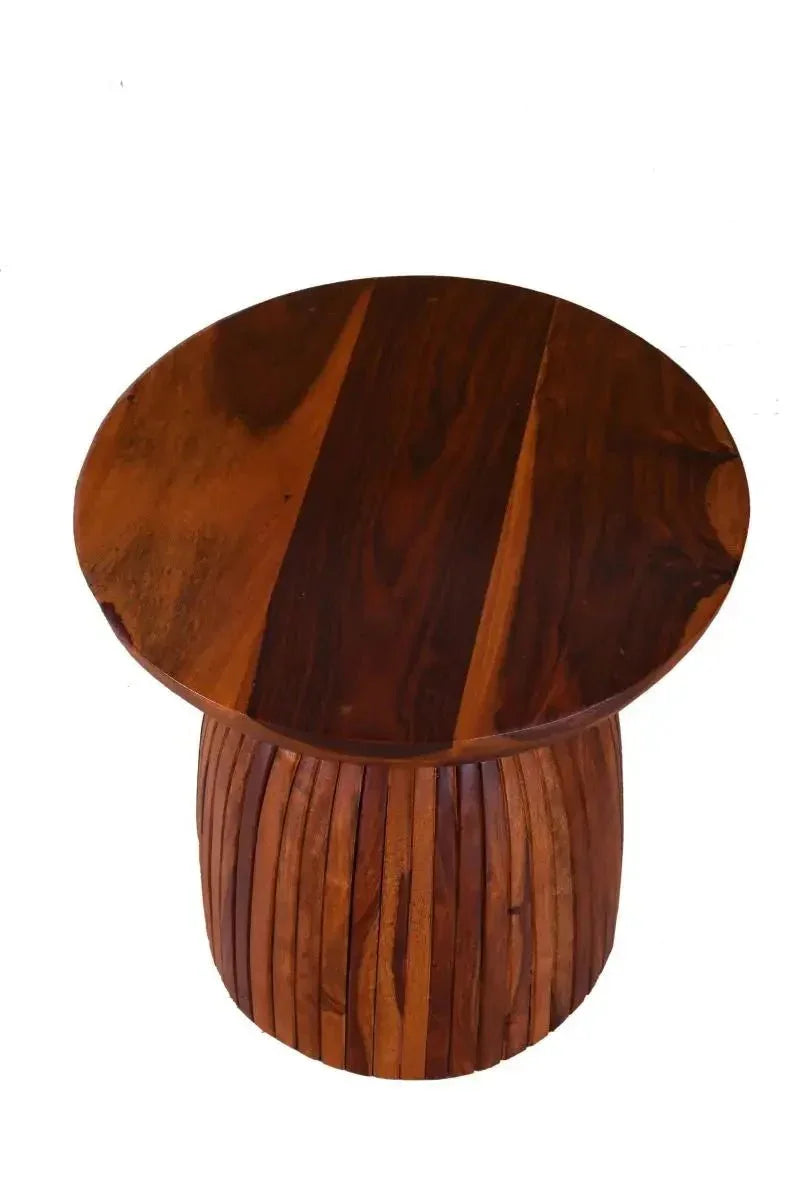 SOMY END TABLE SOLID WOOD HONEY FINISH - Ferrowoods