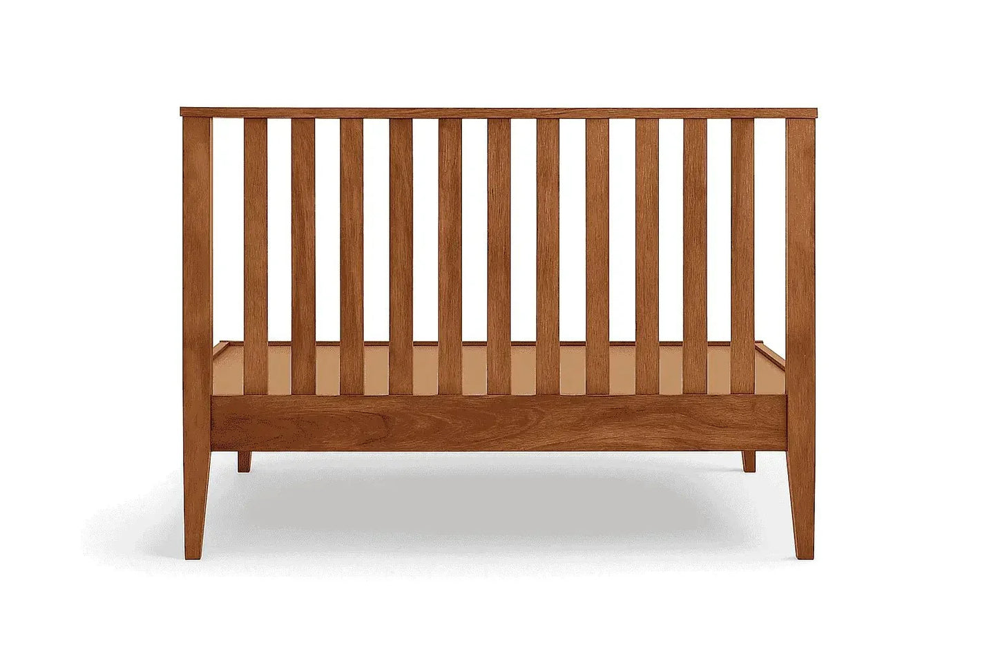 Vista solid wood King size walnut finish bed - Ferrowoods