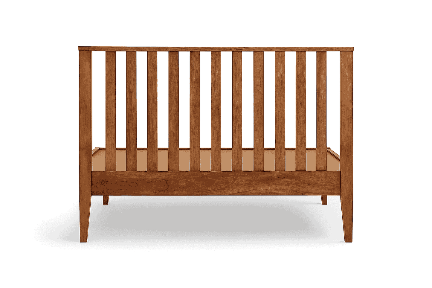 Vista solid wood queen size bed walnut finish - Ferrowoods