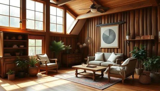 Solid wood living room furniture set in natural finish, modern style by Ferrowoods