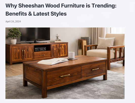 आधुनिक लिविंग रूम में शीशम लकड़ी का फर्नीचर सेट