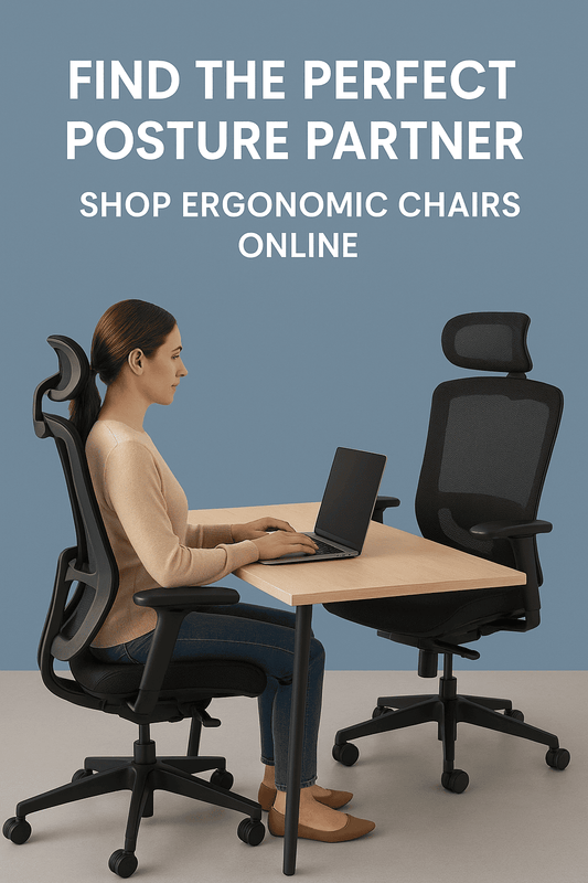 Ferrowoods ergonomic black office chair with mesh back, modern style, at light wood desk