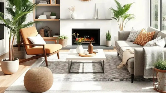 Modern solid wood center table in white finish, minimalist living room, Ferrowoods furniture