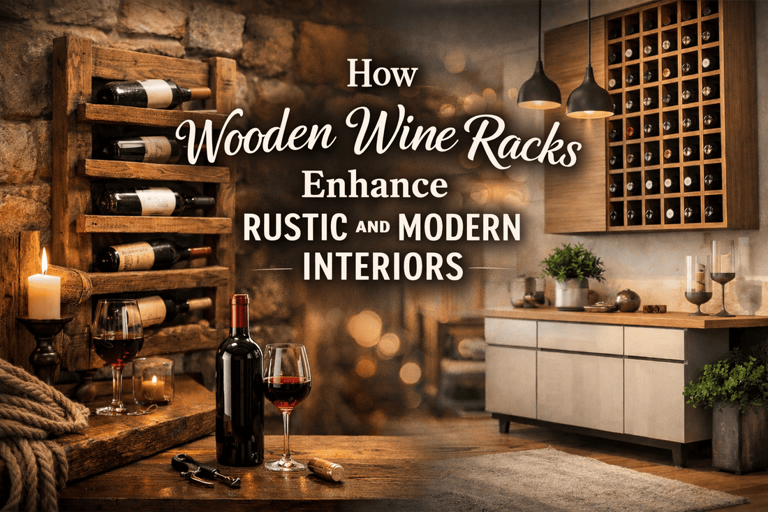 Ferrowoods solid wood wine racks in rustic brown, wall-mounted and grid style for modern interiors
