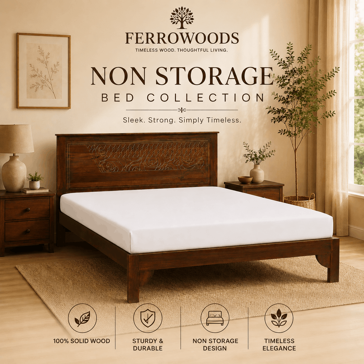 Wooden bedroom furniture collection online India