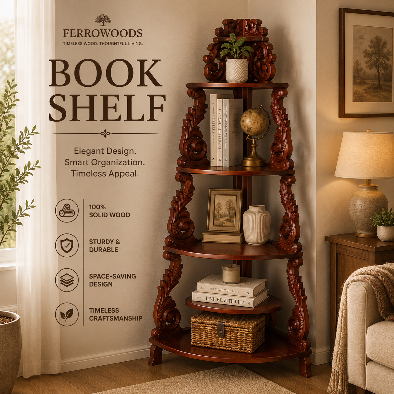 Modern bookshelf furniture for home interiors