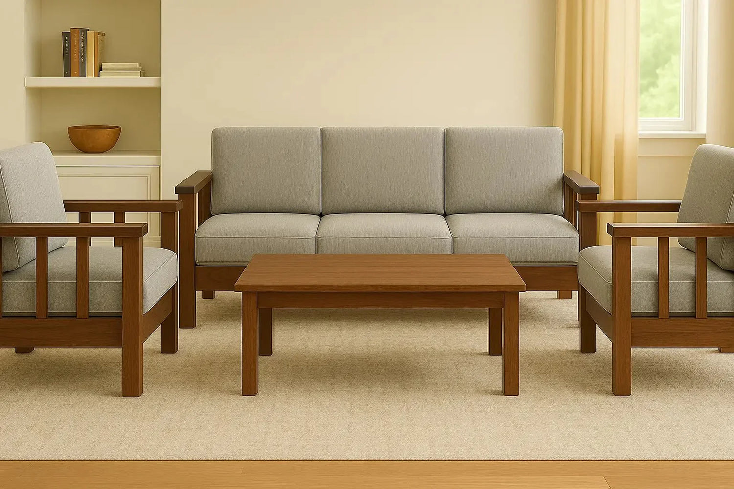 wooden sofa set - Ferrowoods