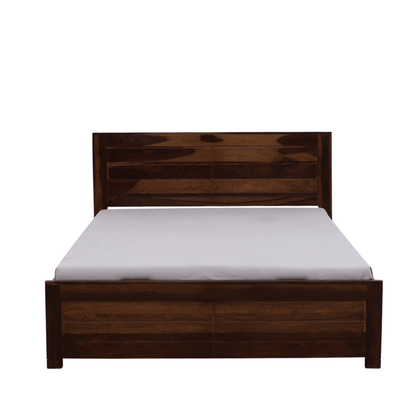 Modern Sheesham Wood Queen Size Bed with Storage | Solid Wood Bedroom Furniture
