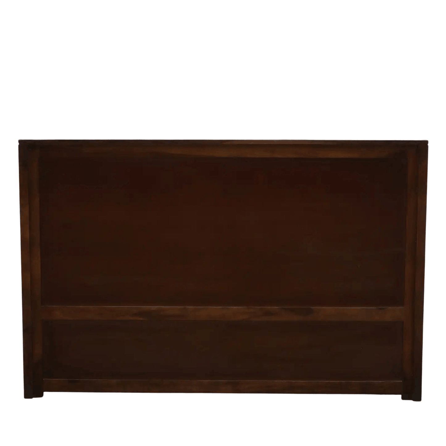 Ferrowoods Chevron Crest Hydraulic Box Storage Bed in Provincial Teak Finish | Queen Size