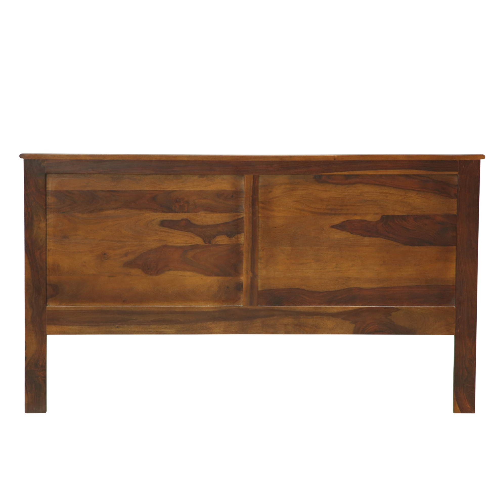 Serina Queen Size Bed in Provincial Teak Finish with Lattice Headboard - Ferrowoods