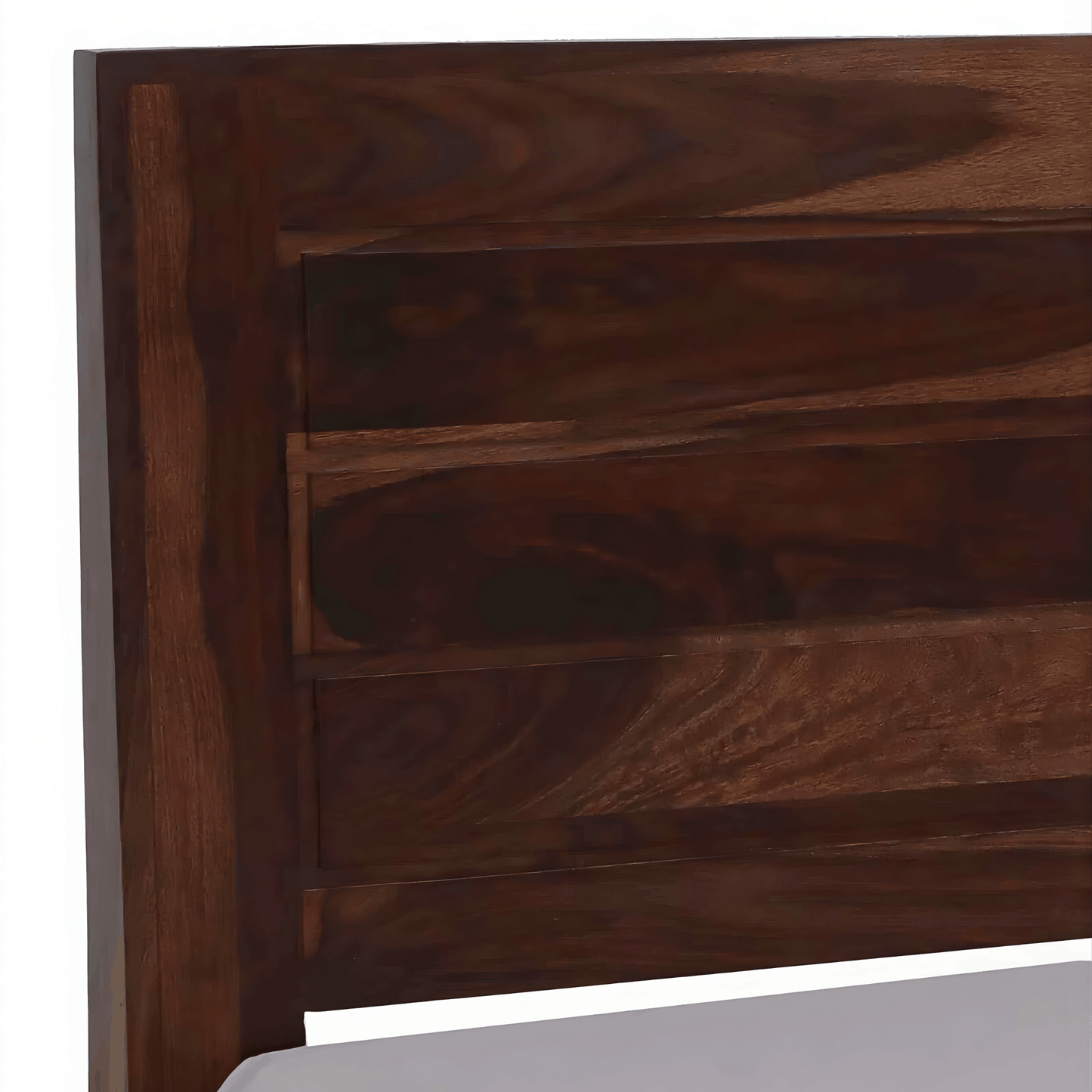 Modern Sheesham Wood Queen Size Bed with Storage | Solid Wood Bedroom Furniture
