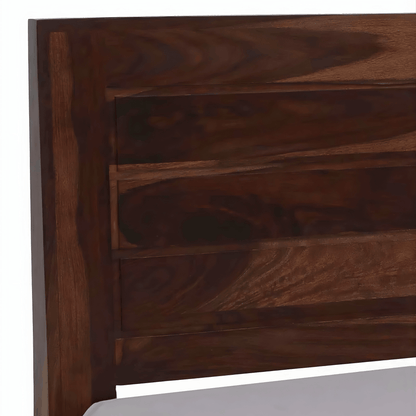 Modern Sheesham Wood Queen Size Bed with Storage | Solid Wood Bedroom Furniture