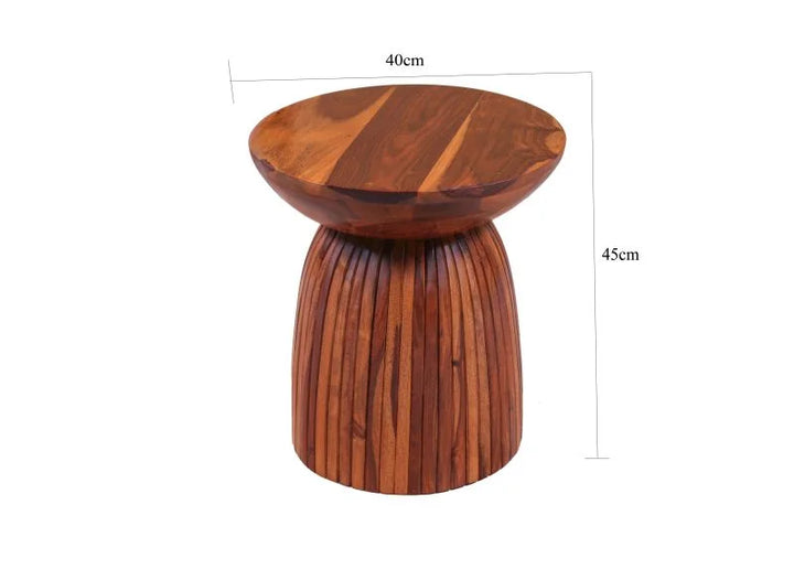 SOMY END TABLE SOLID WOOD HONEY FINISH