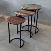 SET OF 3 RECLAIMED WOOD SFSO007 My Store