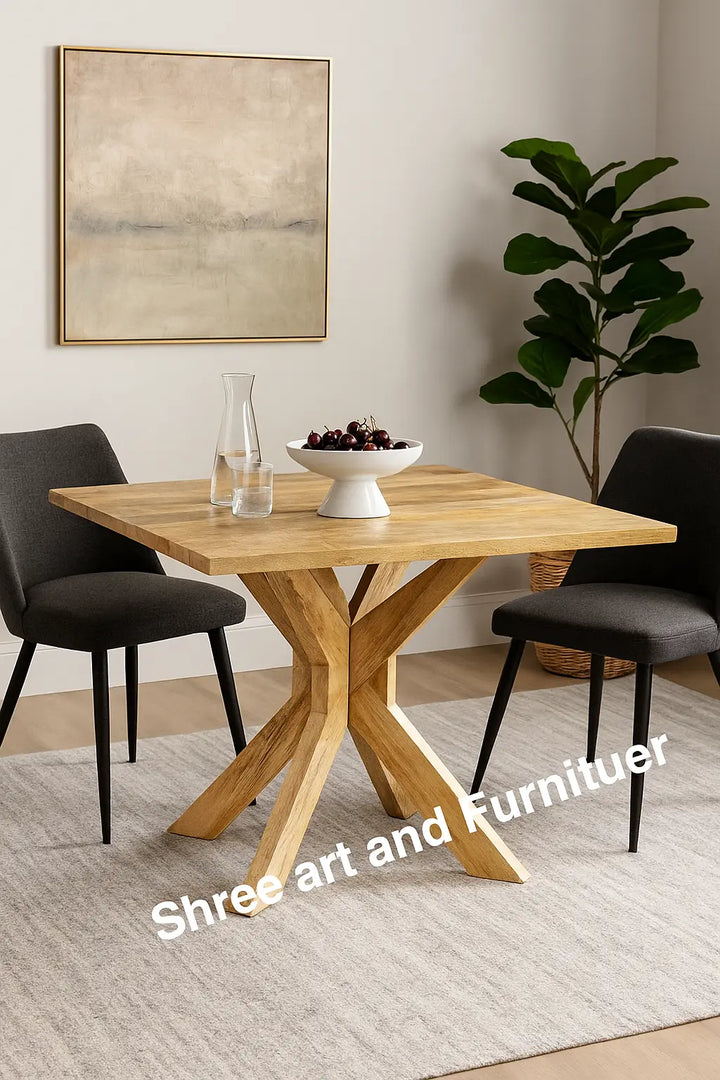 Mango Wooden Folding Table - Premium Wood Furniture for Living Room My Store