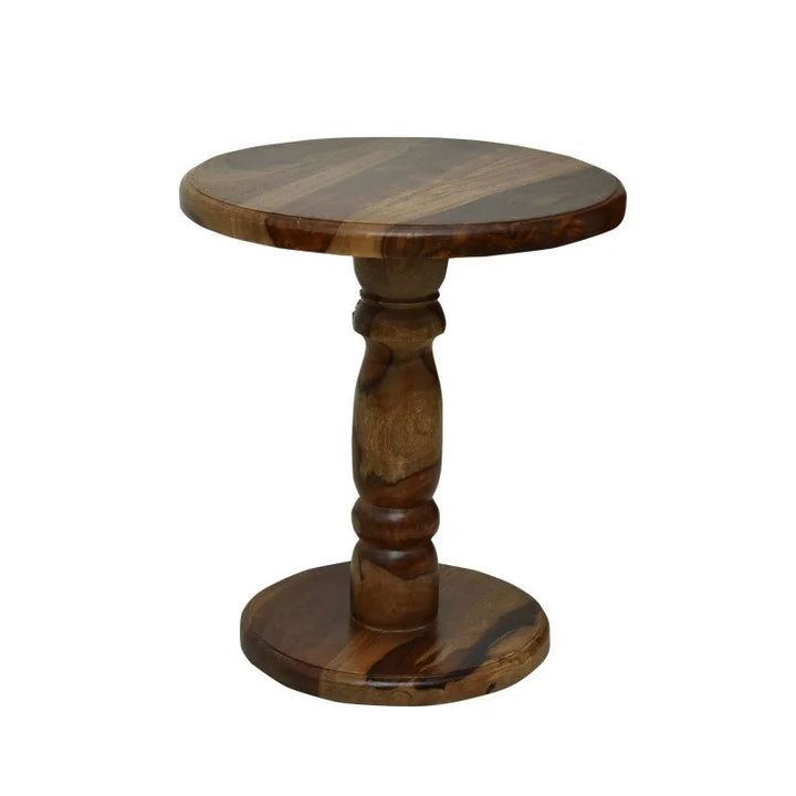 DELTA END TABLE SOLID WOOD WALNUT FINISH