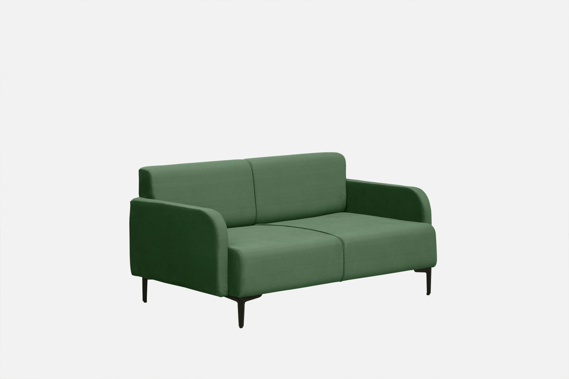 Green sofa on a white background
