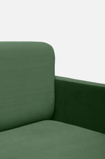 Green sofa corner on a white background