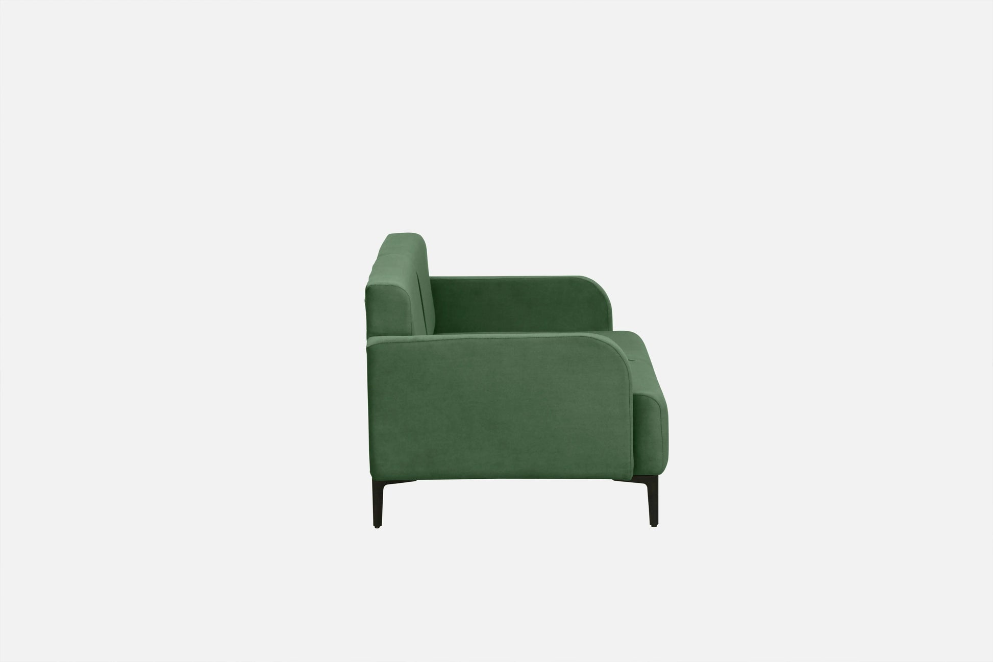 Green armchair on a white background