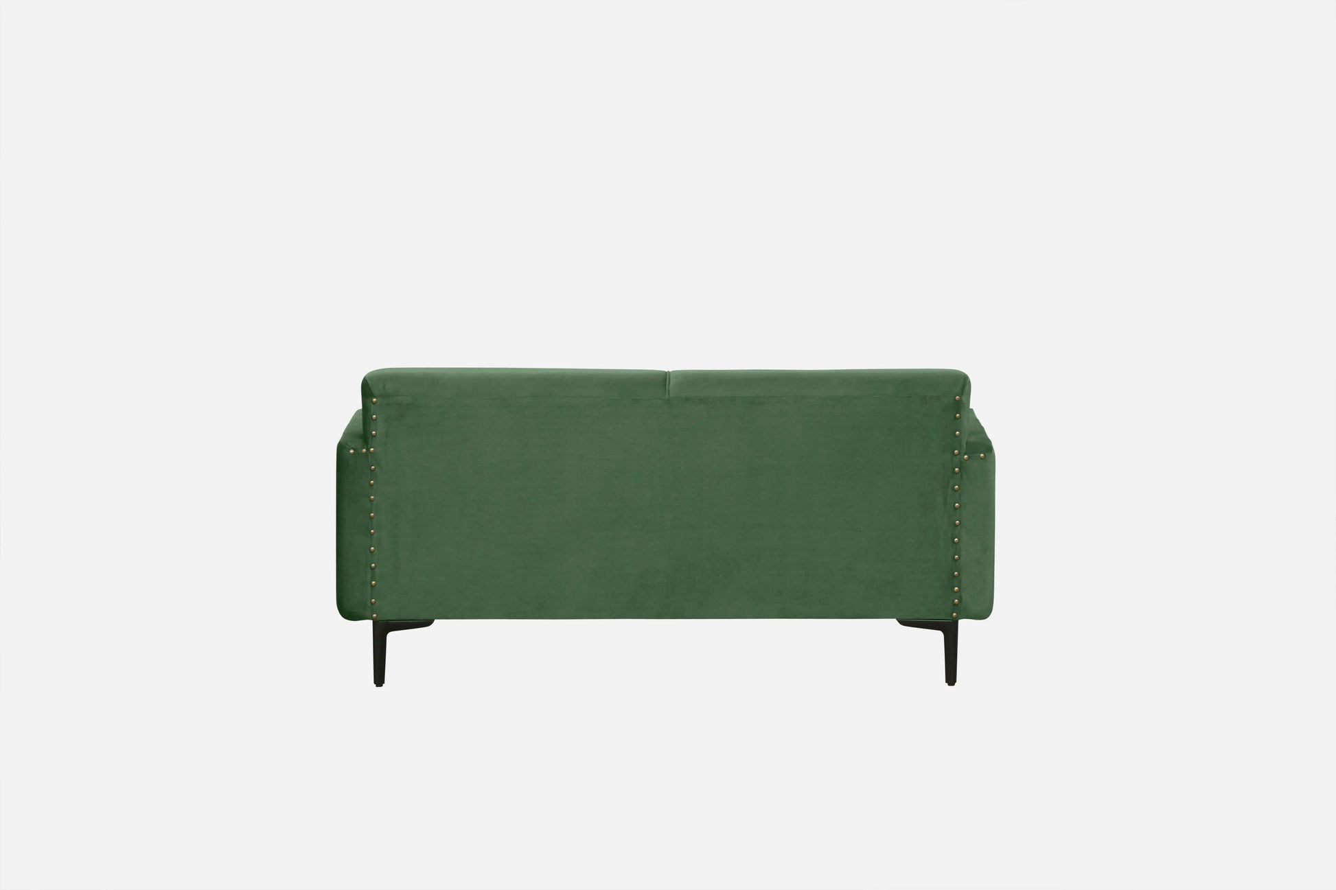 Green sofa on a white background