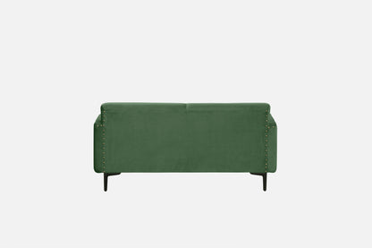 Green sofa on a white background