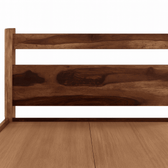 Ally solid wood king size walnut finish bed