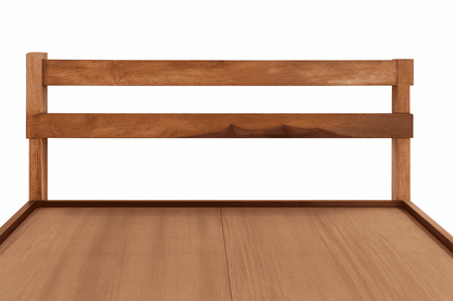 Aqua solid wood King size walnut finish bed My Store