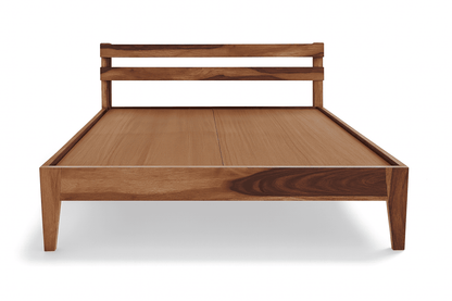 Aqua solid wood King size walnut finish bed My Store