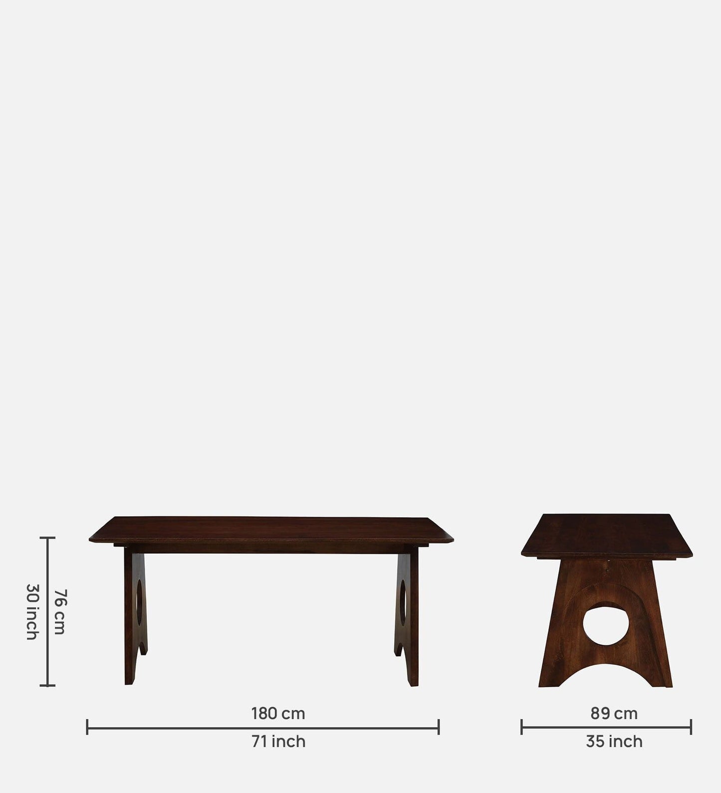 Sheesham Wood 6 Seater Dining Table Set with Cushioned Chairs | Solid Wood Dining Set for Home