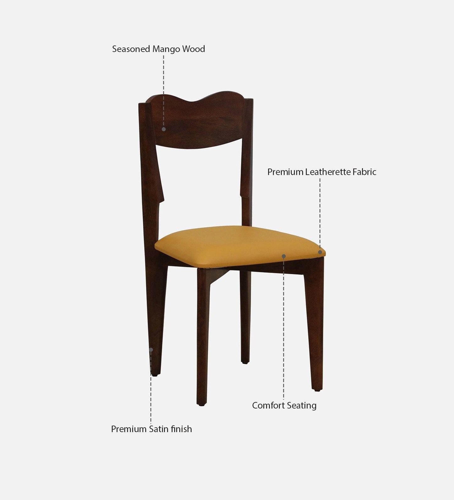 Sheesham Wood 6 Seater Dining Table Set with Cushioned Chairs | Solid Wood Dining Set for Home