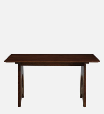 Sheesham Wood 6 Seater Dining Table Set with Cushioned Chairs | Solid Wood Dining Set for Home