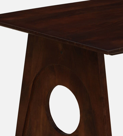 Sheesham Wood 6 Seater Dining Table Set with Cushioned Chairs | Solid Wood Dining Set for Home
