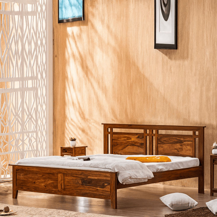 ferrowoods solid wood king size bed My Store