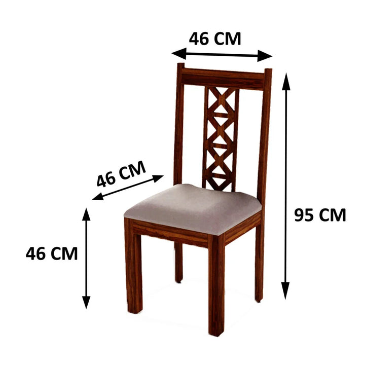 SOLIDWOOD SET OF 2 CHAIRS