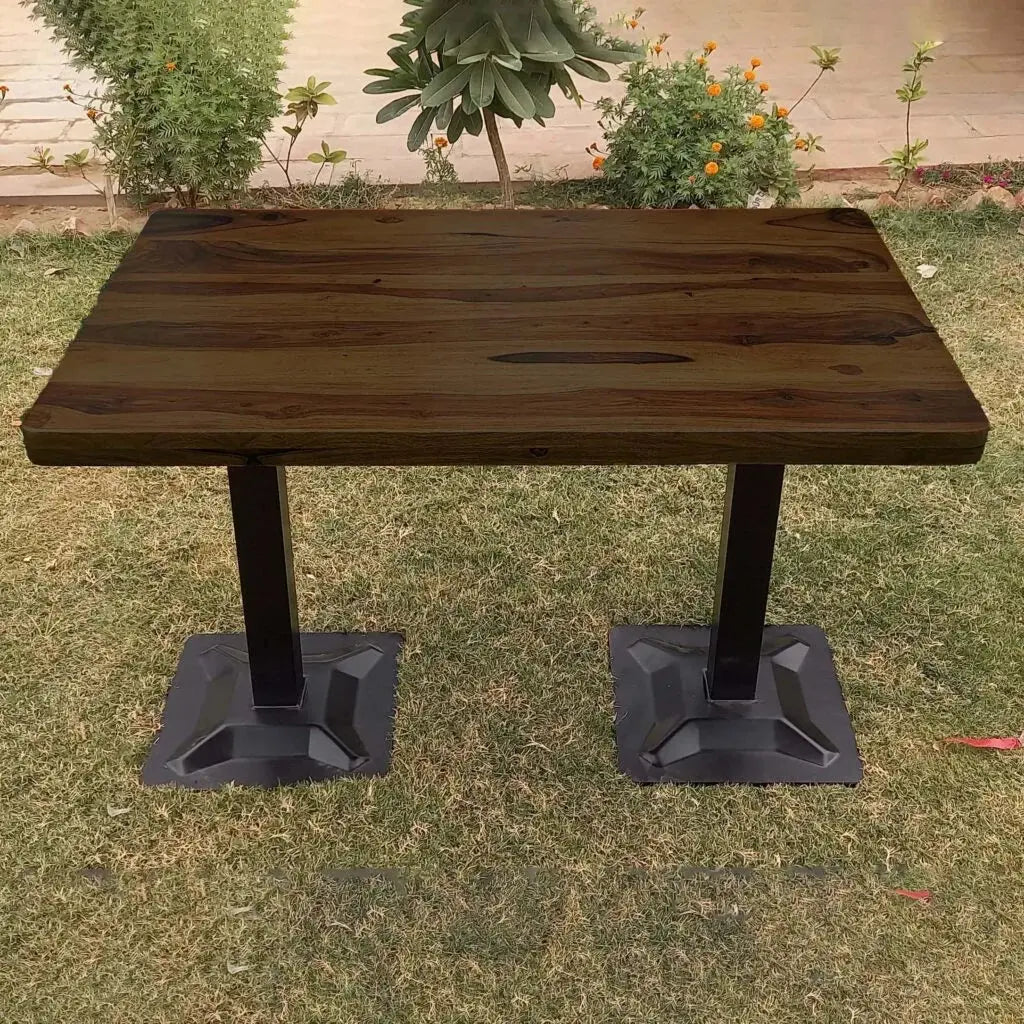 ROCK RECTANGLE DINING TABLE WITH METAL LEGS My Store