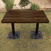 ROCK RECTANGLE DINING TABLE WITH METAL LEGS My Store