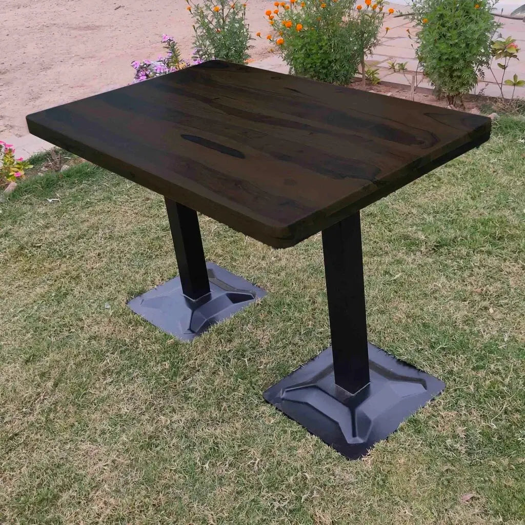 ROCK RECTANGLE DINING TABLE WITH METAL LEGS My Store
