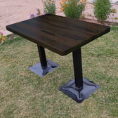 ROCK RECTANGLE DINING TABLE WITH METAL LEGS My Store