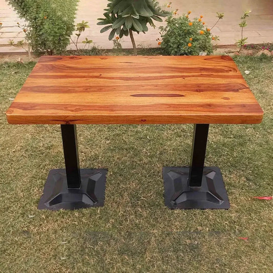 ROCK RECTANGLE DINING TABLE WITH METAL LEGS My Store