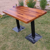 ROCK RECTANGLE DINING TABLE WITH METAL LEGS My Store