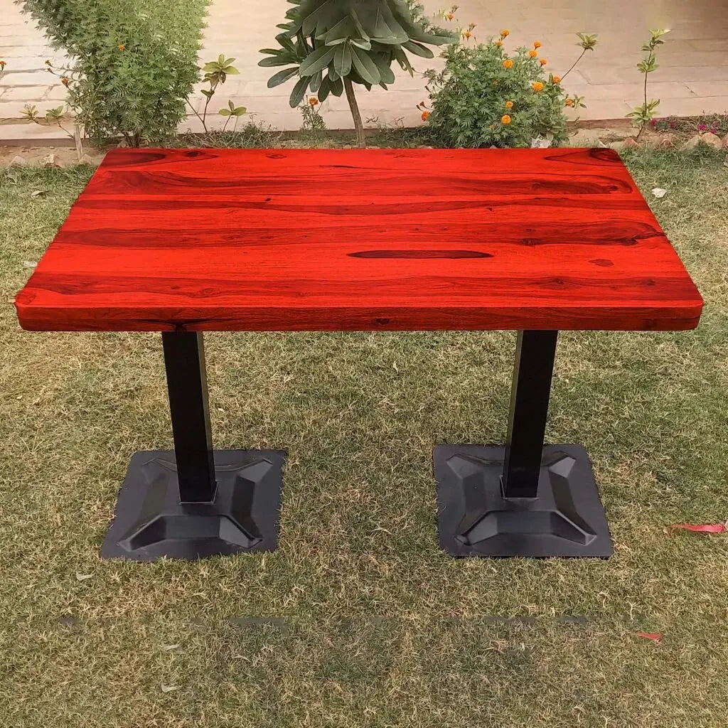 ROCK RECTANGLE DINING TABLE WITH METAL LEGS My Store